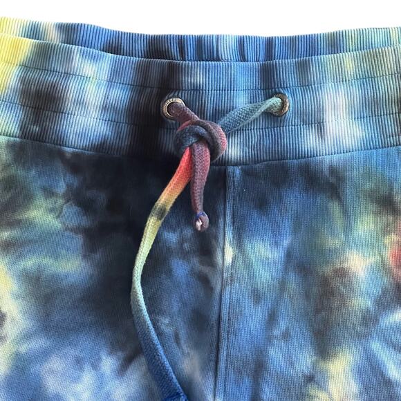 Guess Tie Dye Shorts Mens Size Medium Cotton French Terry Drawstring Waist - Picture 4 of 9